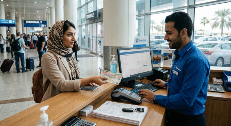 car rental deposit UAE