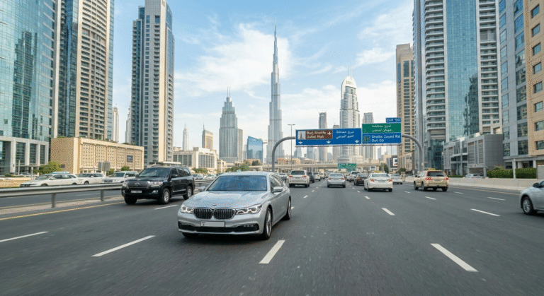driving Downtown Dubai