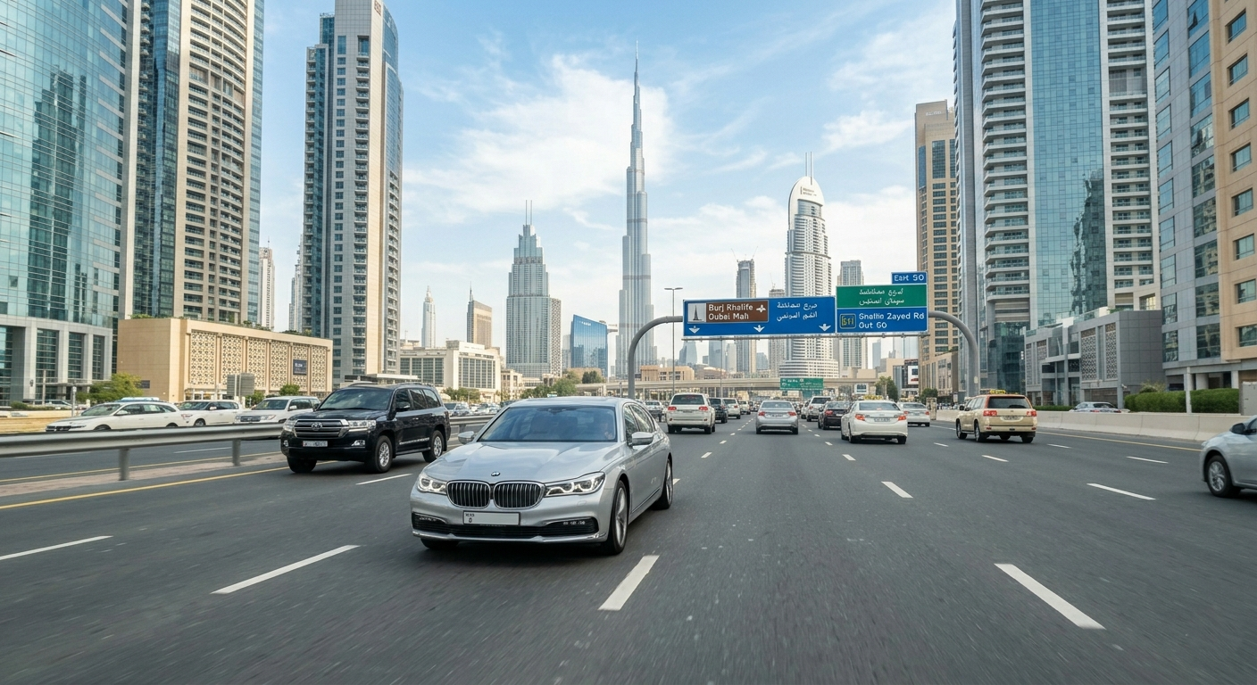 driving Downtown Dubai