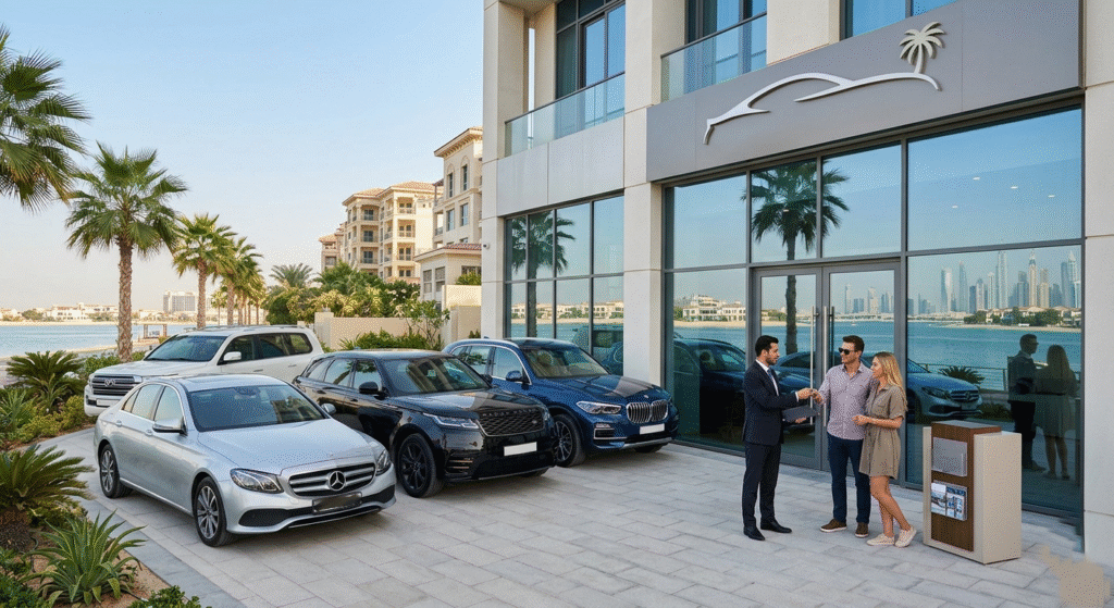 driving Palm Jumeirah Dubai