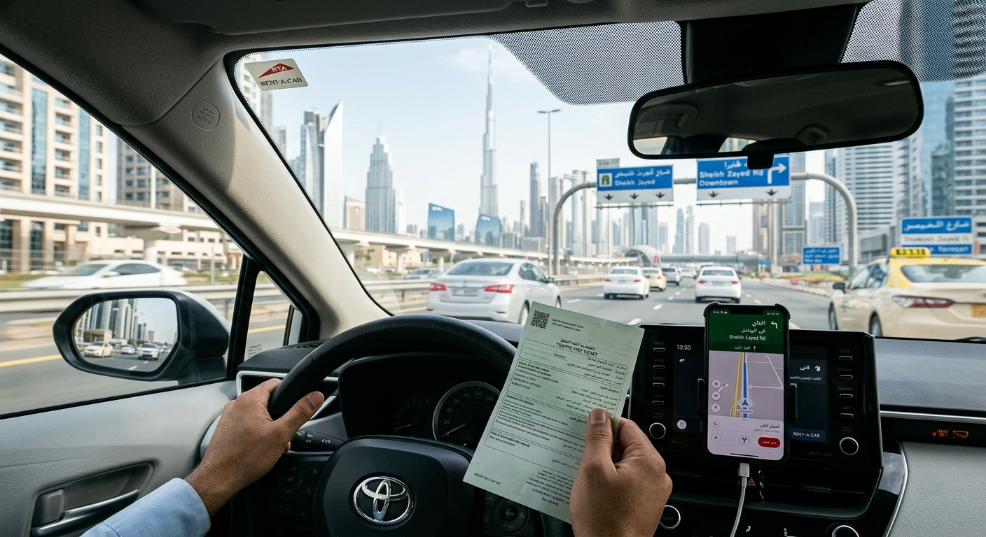 traffic fines rental car UAE