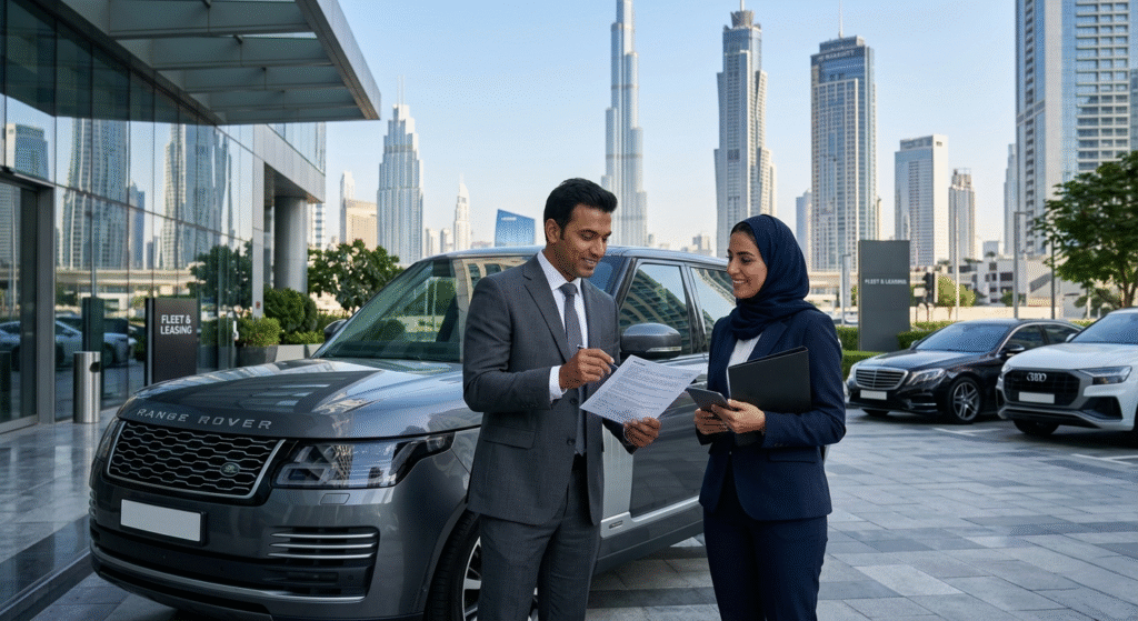 Business car lease with persons