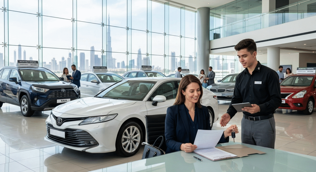 monthly car rental dubai offer to women