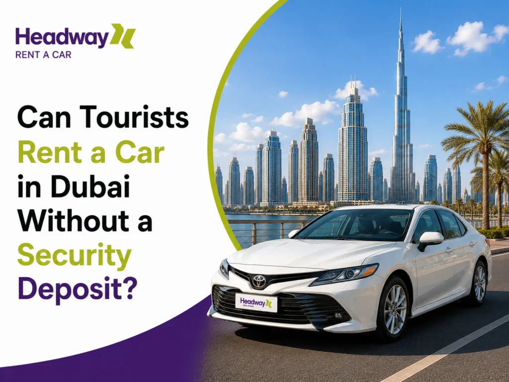 Can Tourists Rent a Car in Dubai without a security deposit with a rental car in Dubai