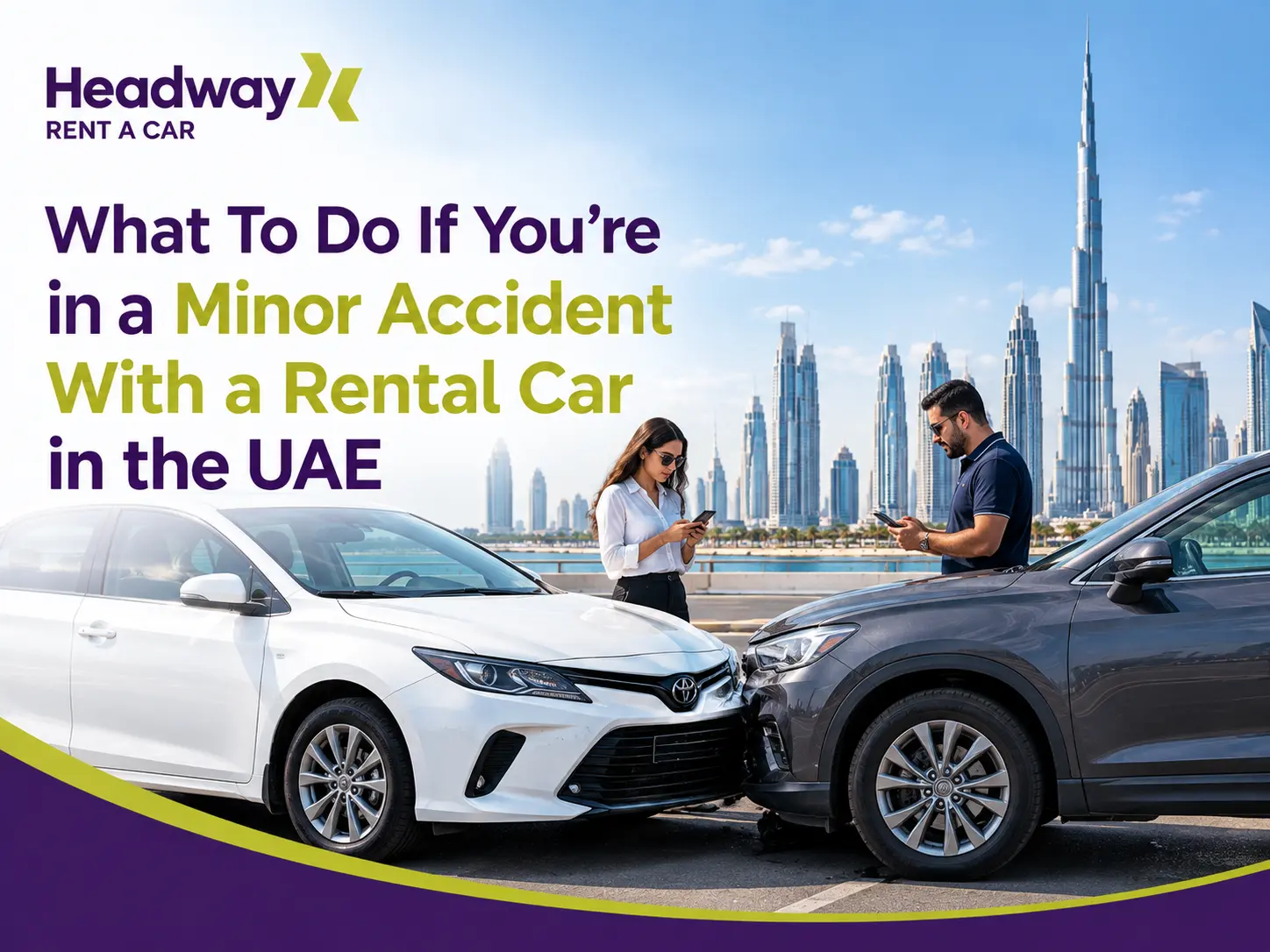 What to do after a minor accident with a rental car in the UAE